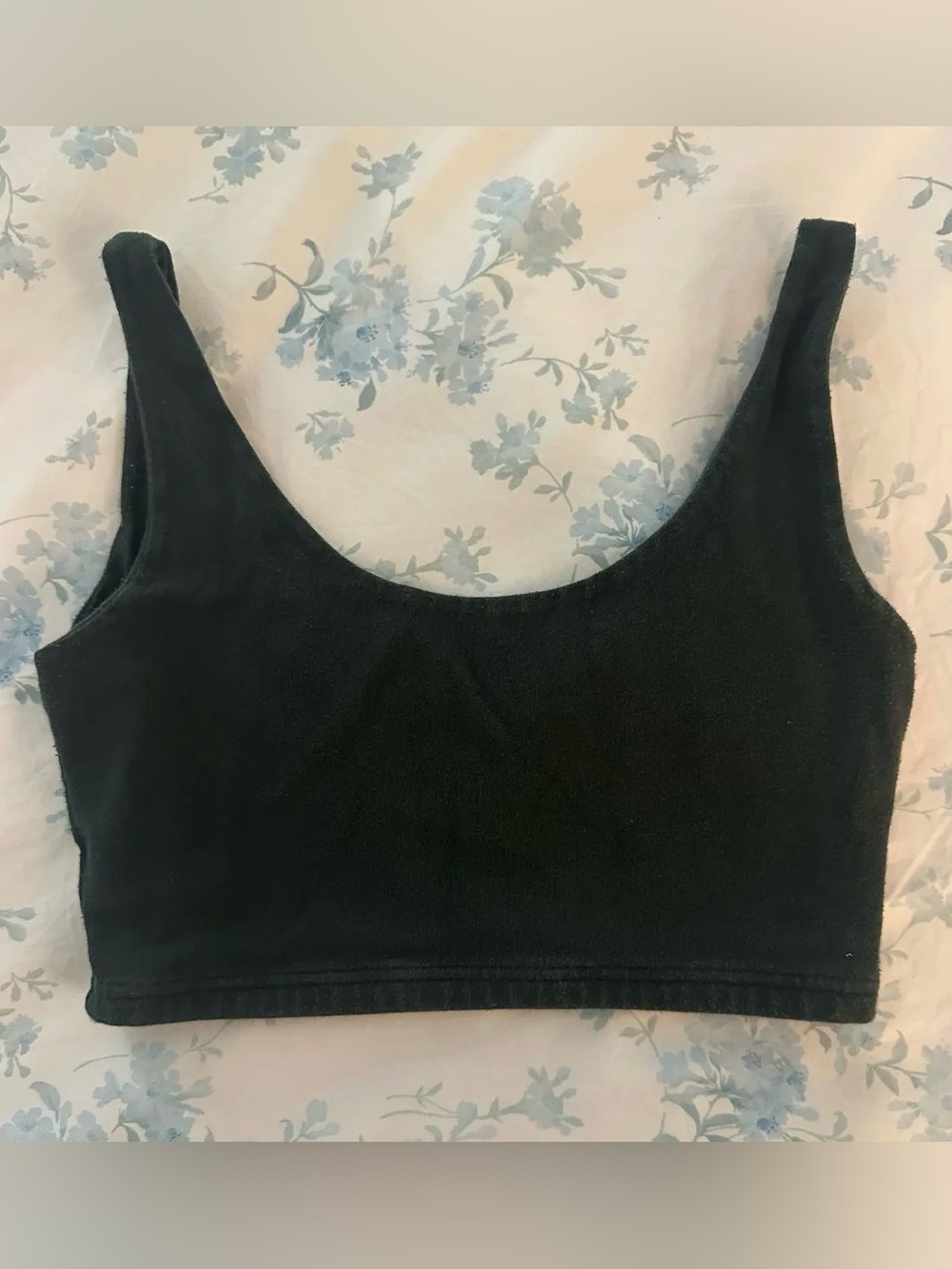Brandy Melville Dark Green Scoop Crop Tank